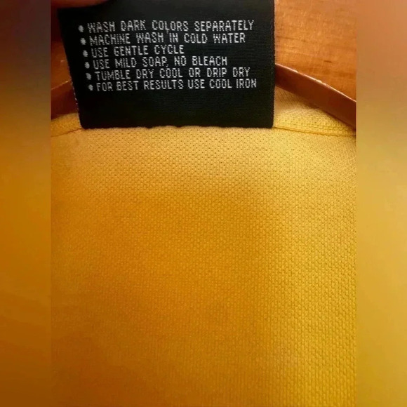 Master's Collection 100% Pima Cotton Yellow Augusta National Golf Polo L - Picture 10 of 10